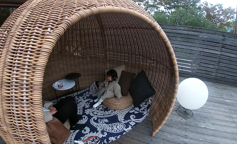 グランエレメント、カフェ4ウッドデッキ