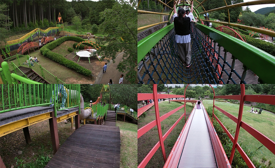 かなり大きな長いアスレチックで遊ぶことが出来ます2