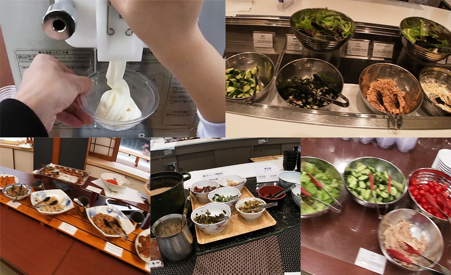 朝食の内容も和洋いろんなメニュー