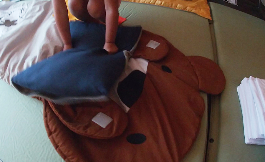 幼児用の可愛い寝袋も用意してくれていました。