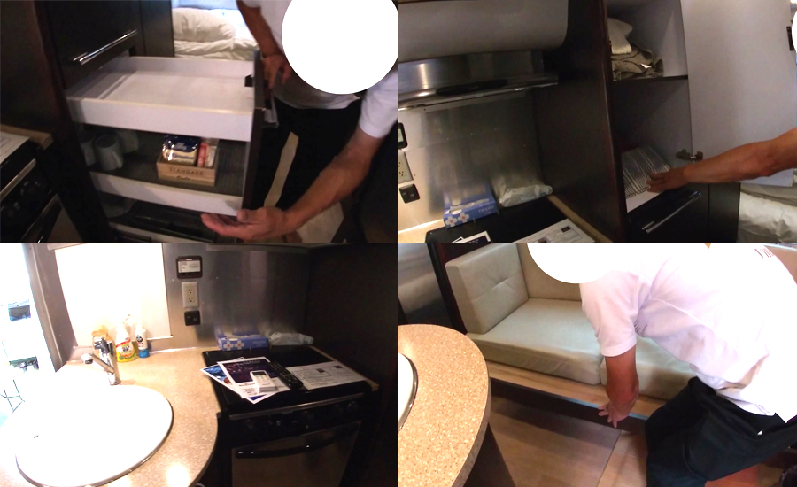 いろいろなところにちょっとした収納スペースが作られていて、かなりの収納スペースがあります