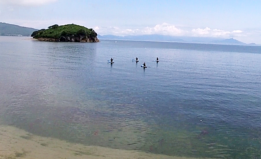 SUP水上散歩体験の様子