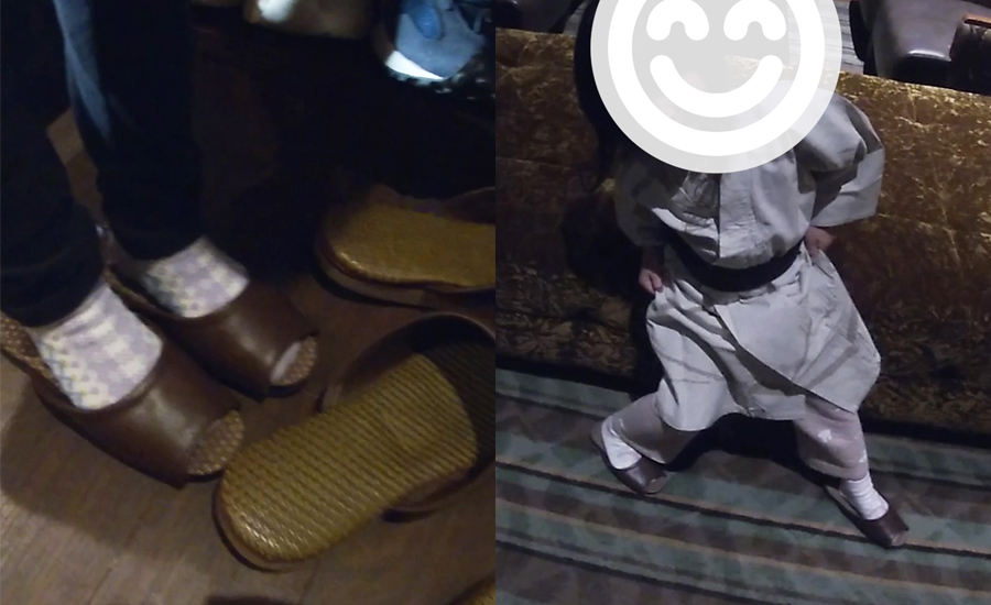 子供の浴衣やスリッパまで用意してありました