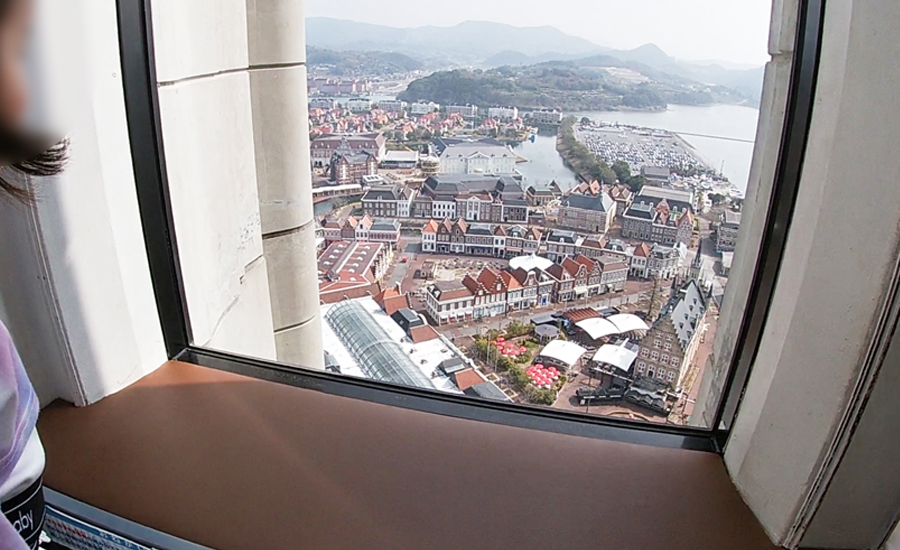 展望室からはハウステンボスの全てのエリアを一望することができます