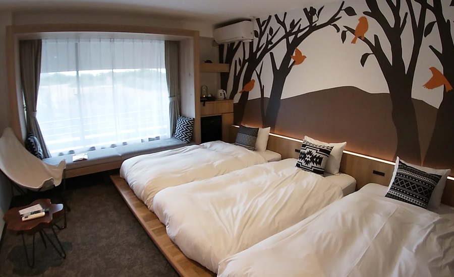 宿泊したのはコンセプトルームの「ネイチャールーム」