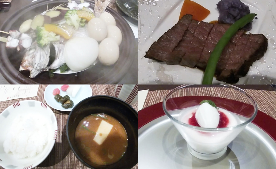 この日の夕食はデザートも含めて8品のコースになっていました2