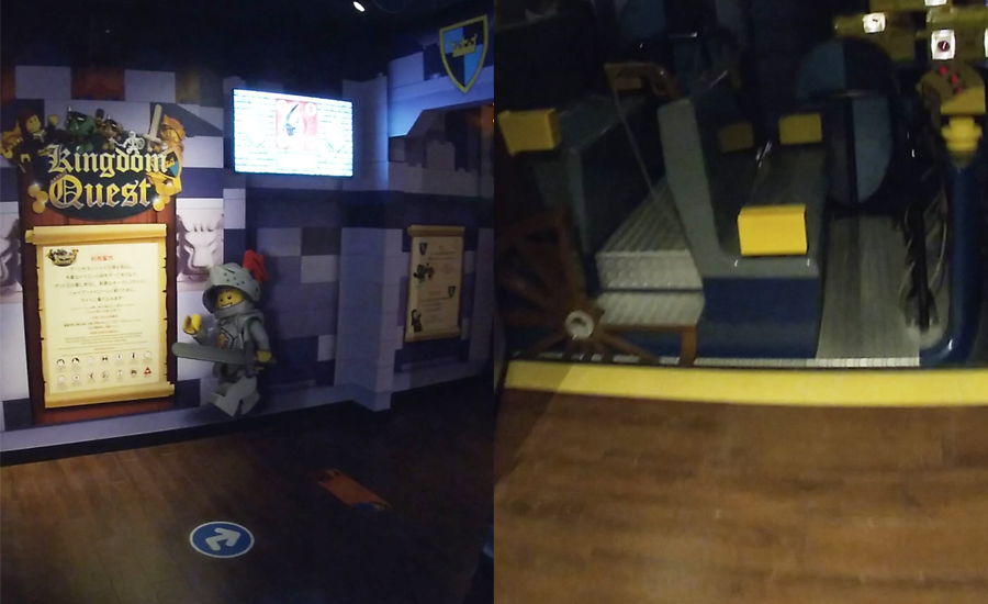 トロッコに乗って、騎士やモンスターを倒していくシューティングゲーム