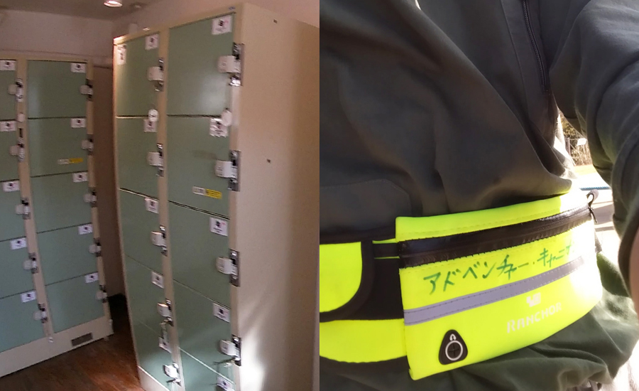 スマホ以外の物はロッカーに預けて、スマホも貸し出されるポシェットの中に入れてから乗る