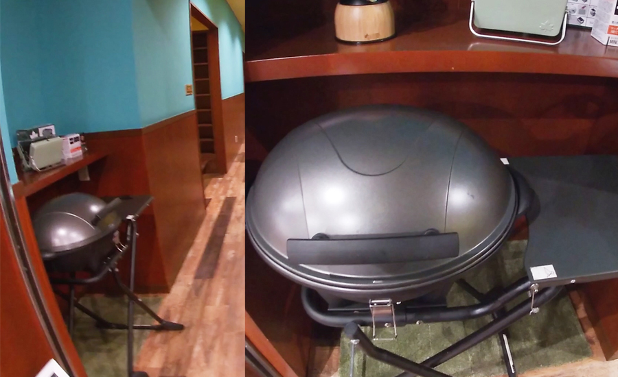 廊下などにもLOGOSの商品が置かれていて、手に取って見ることができます