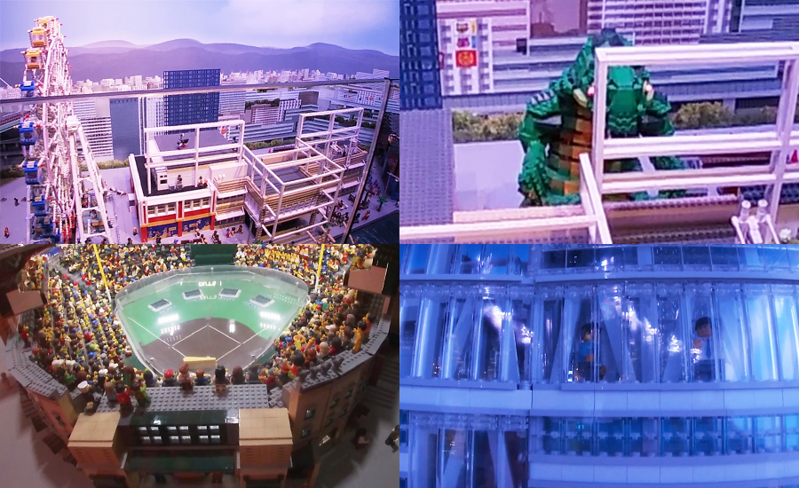 レゴの一部を動かせたり、海遊館から怪獣が出てきたり、遊び心がいっぱいでした。