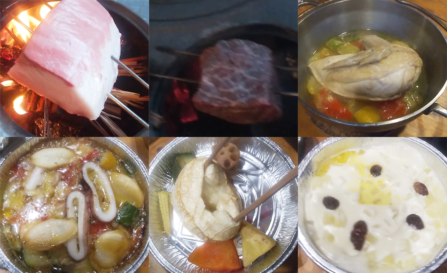 約9種類の料理があり、これで大人2人分ですが、かなりの量がありました2