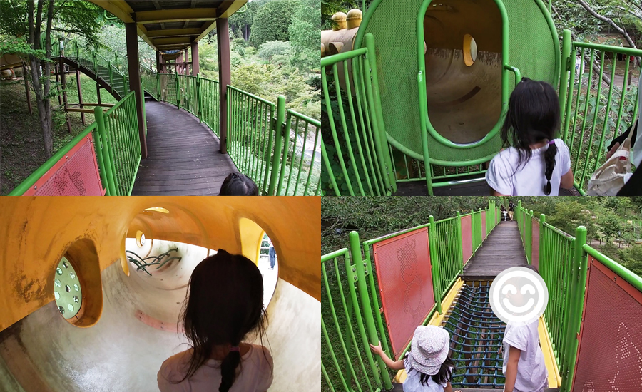 かなり大きな長いアスレチックで遊ぶことが出来ます1