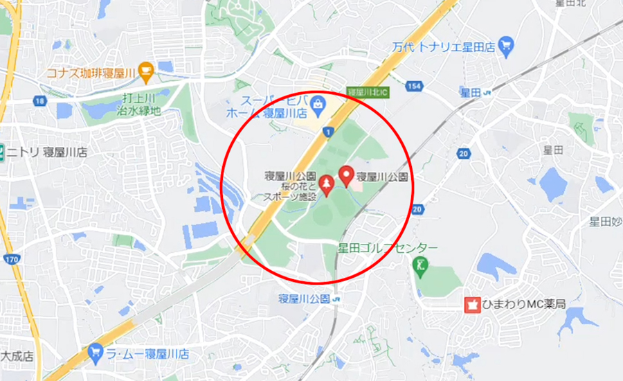 大阪と京都を結ぶ国道1号線沿いにあります