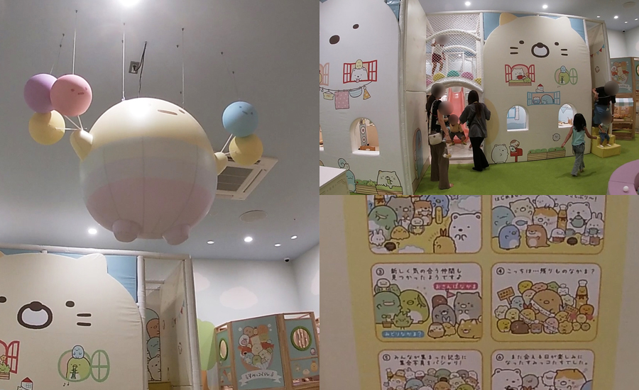 コインロッカーや、壁、天井にもキャラクターが描かれていたり吊るされています2