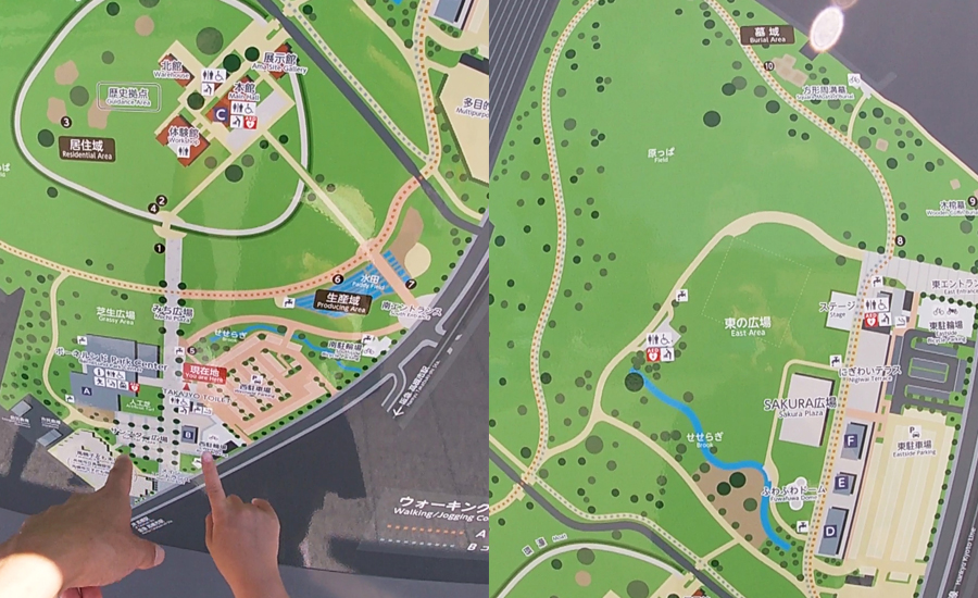 安満遺跡公園の広さは22ヘクタールあり、甲子園の5個分もの広さがあります