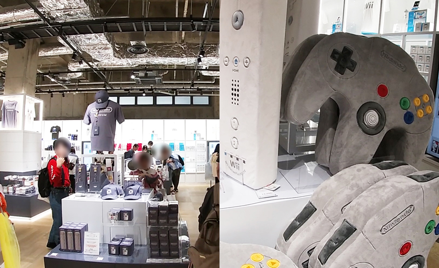 グッズショップでは巨大リモコンのクッションが人気