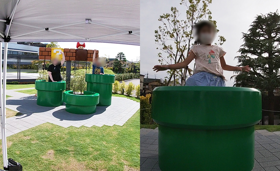 屋外エリアにはフォトスポットがたくさん