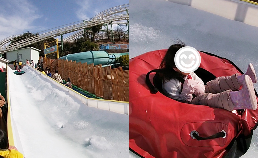 雪の巨大スライダーがメインアトラクション1