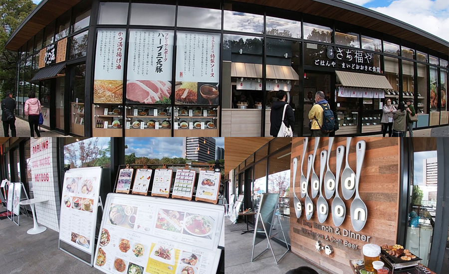 ラーメンから、イタリアン、バーベキューまでいろんなお店が入っています。