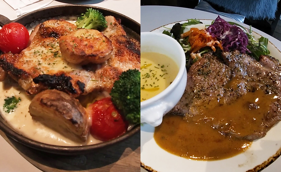 ランチは100分制でメインの料理にパンビュッフェとフリードリンクが付いてきます2