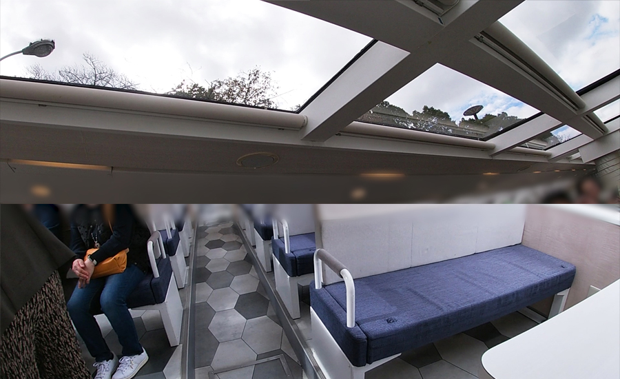 外観やシートのデザインも違うようになっています。