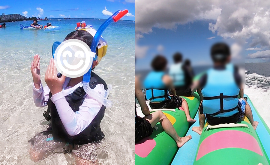 宿泊者は無料のバナナボートやシュノーケリング