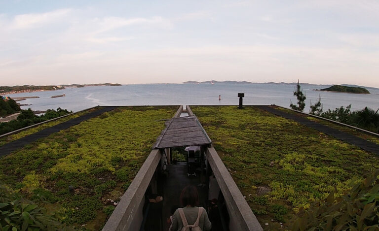 入り口のところから、既に遠い向こうの方まで広がる海が一望でき、絶景に感動します-768x469