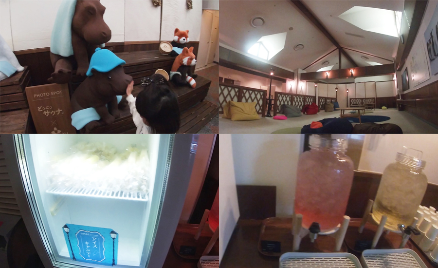 大浴場とサウナの待合所でもアイスやジュースが食べ飲み放題