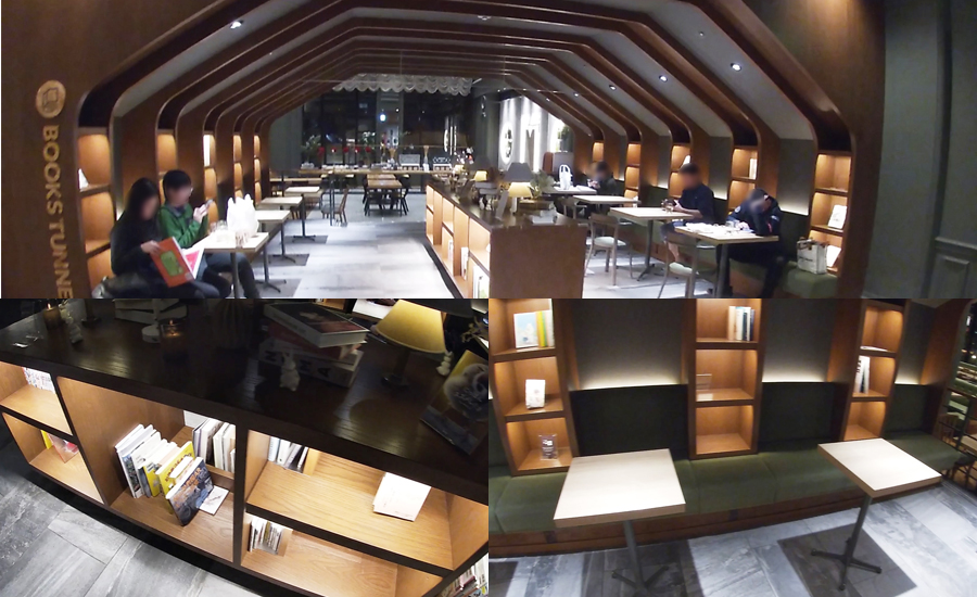 ゆったり読書を満喫できるブックトンネル