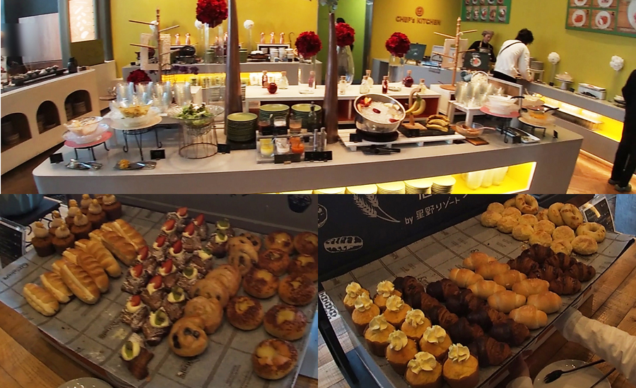 その他にも一口サイズの可愛いパンが種類豊富だったり、朝食のレイアウトが綺麗で見た目でもテンションが上がります