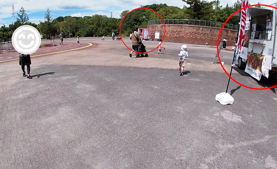 噴水の運転時間中はキッチンカーが来ていました