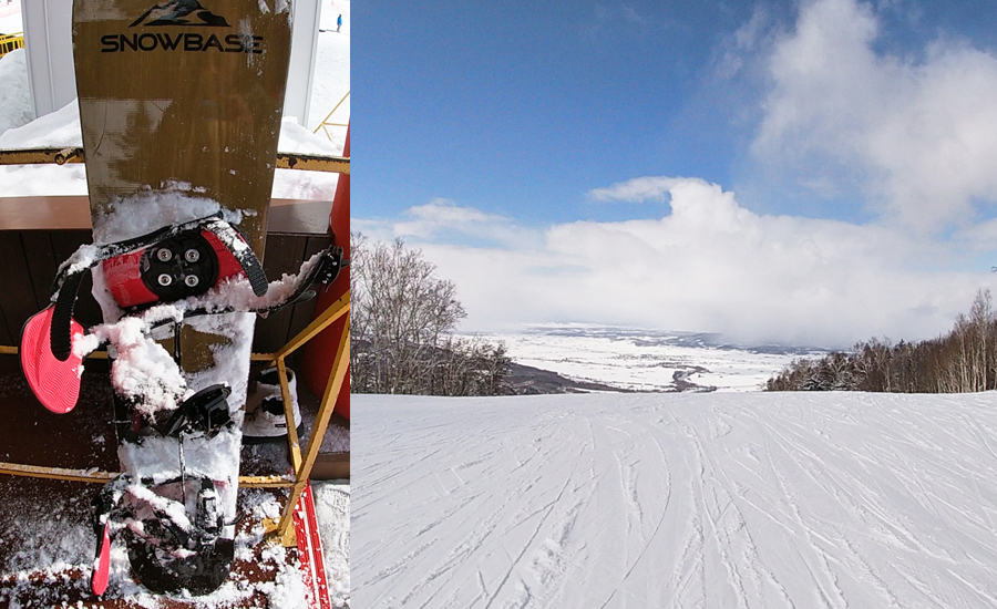 スキーコースから見える景色は絶景でした