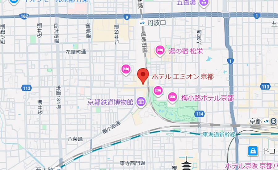 京都の観光地へもアクセスしやすい場所にあるのでかなり便利です